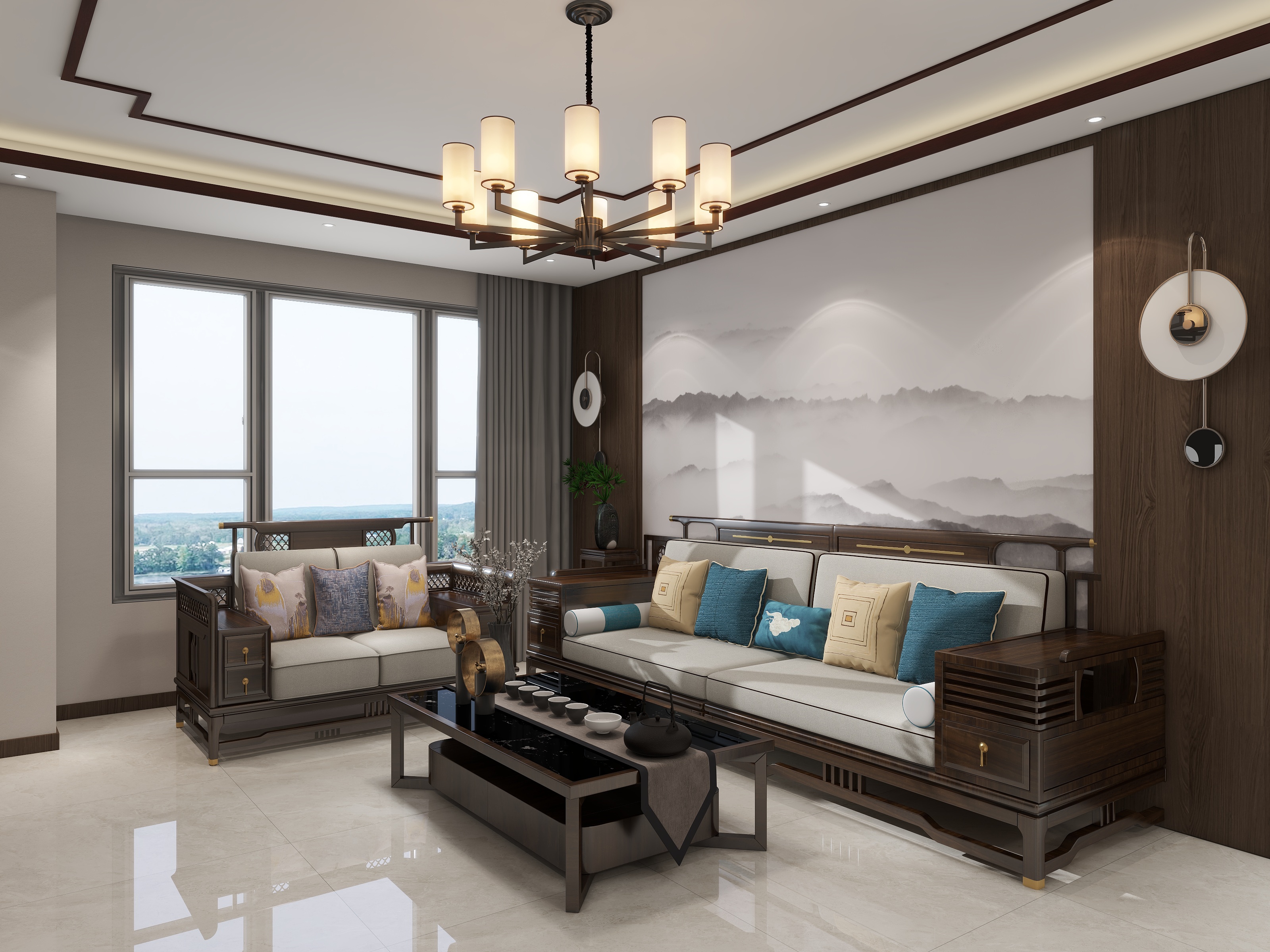 至上鑫居刘永鑫-南堰禅意新中式装修效果图