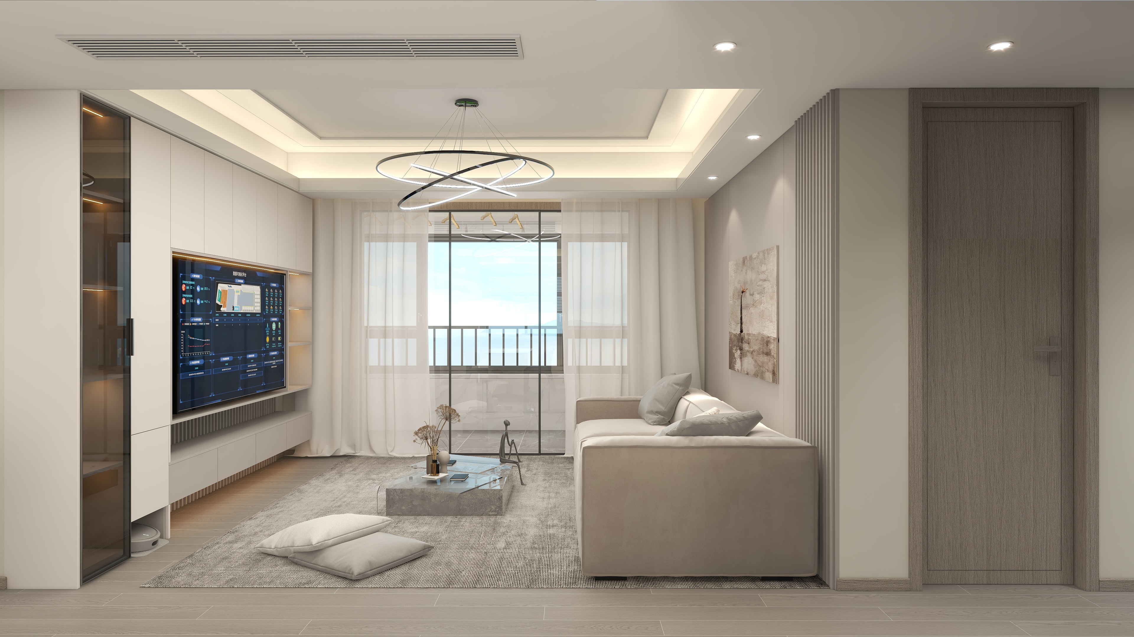 陈航dcje-新城水岸云际现代简约129㎡4室装修效果图