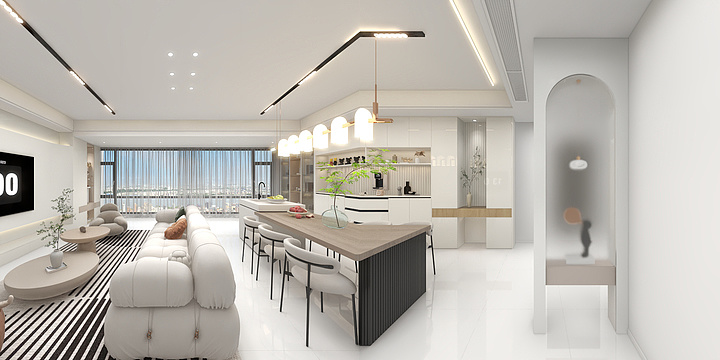 肆月空间设计-栖悦府134户型方案-装修设计方案