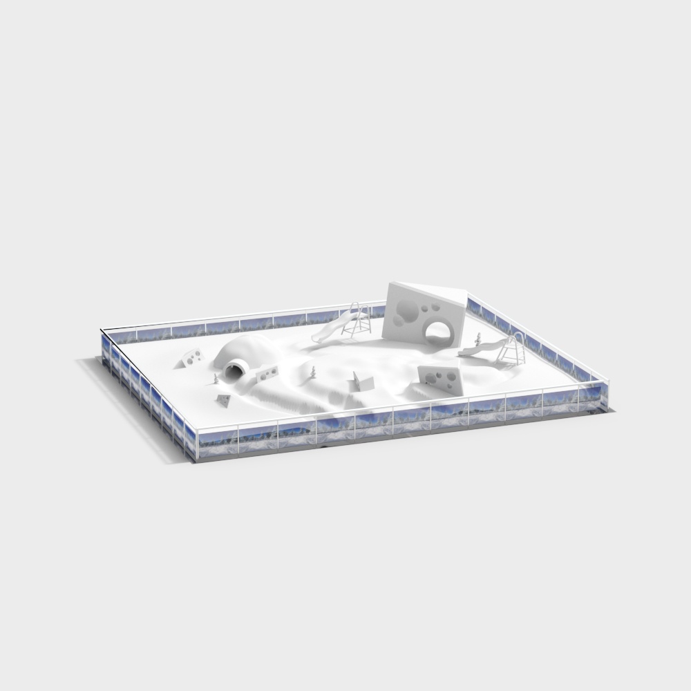 室内滑雪场3D模型