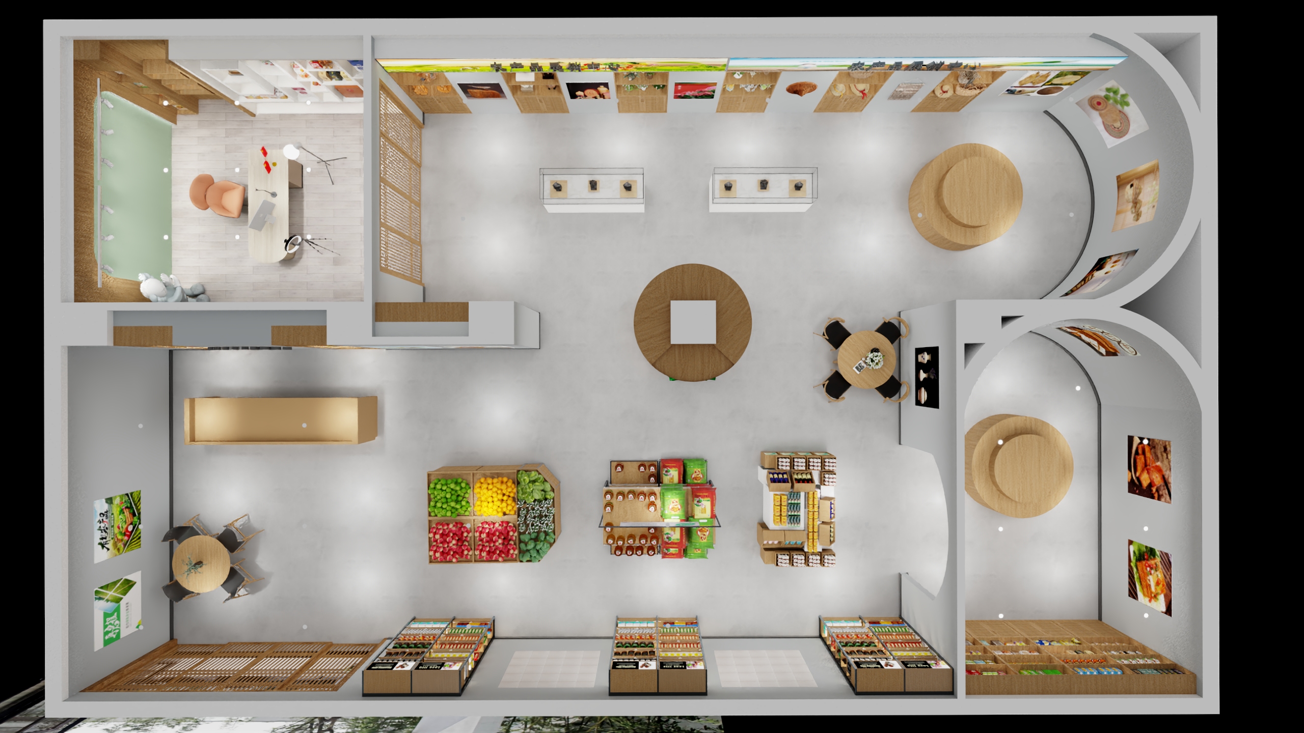 西早Design-农产品展销中心-装修设计方案