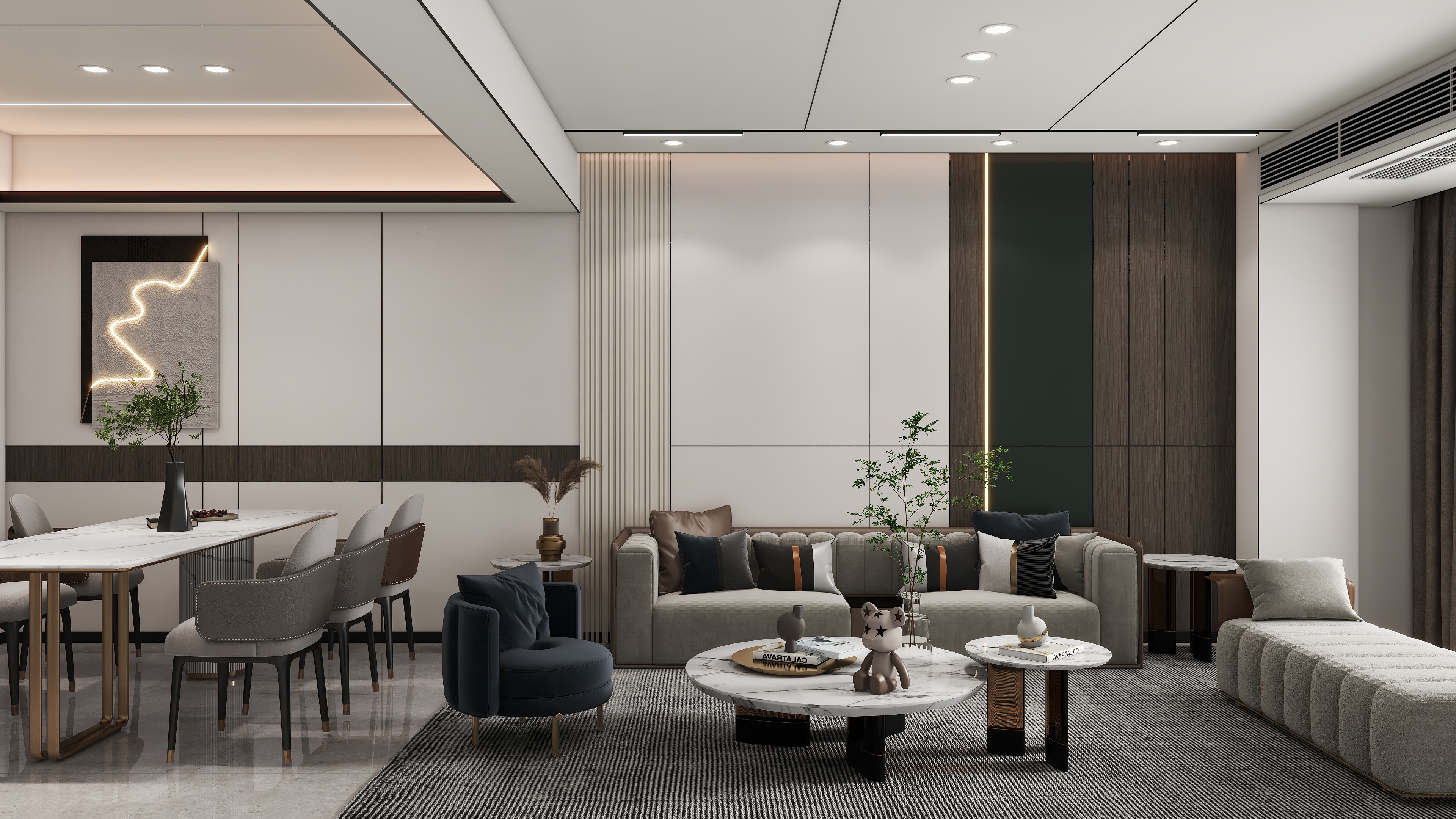 惠州王斌装饰XY317-小区房123㎡1室-装修设计方案