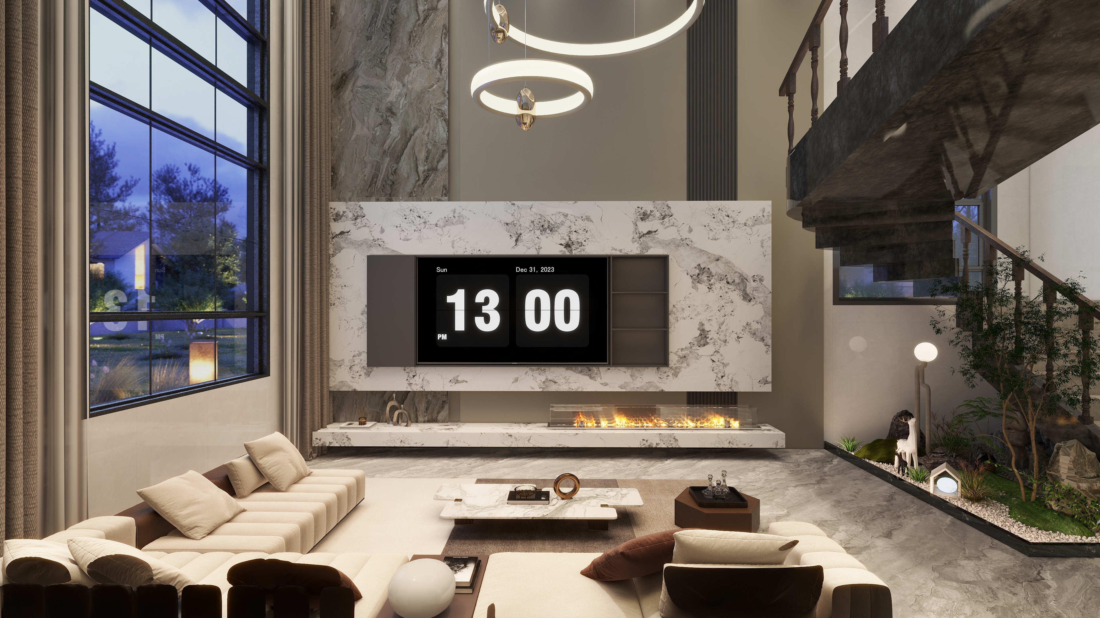 溆浦好莱客刘潘-1深子湖李总现代风别墅-装修设计方案