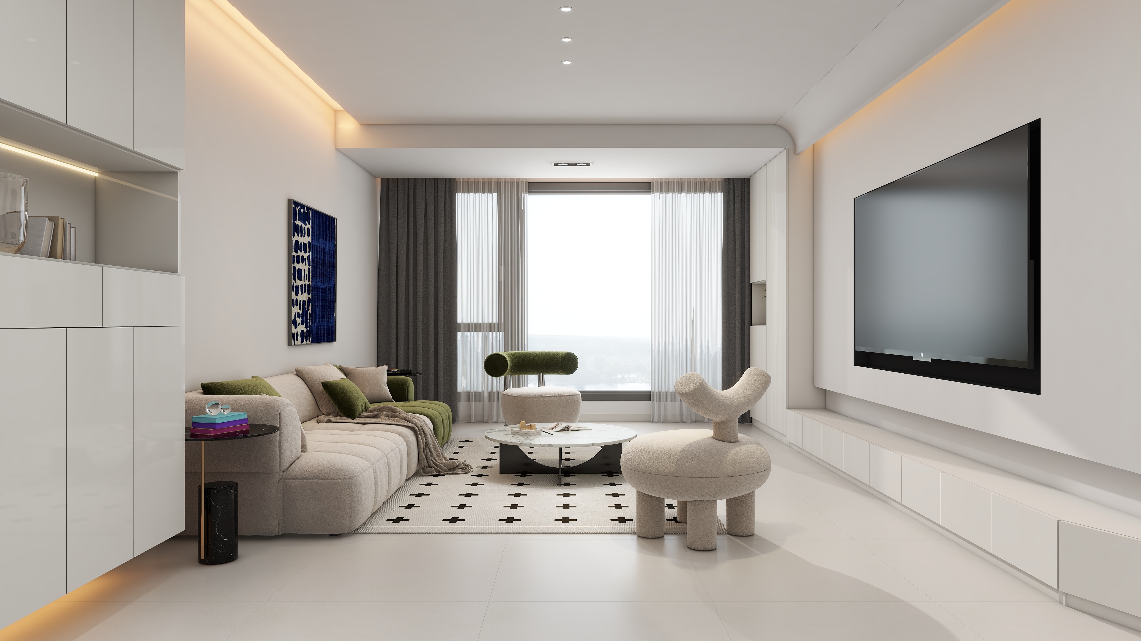 莫M莫-江山樾现代简约128㎡5室-装修设计方案