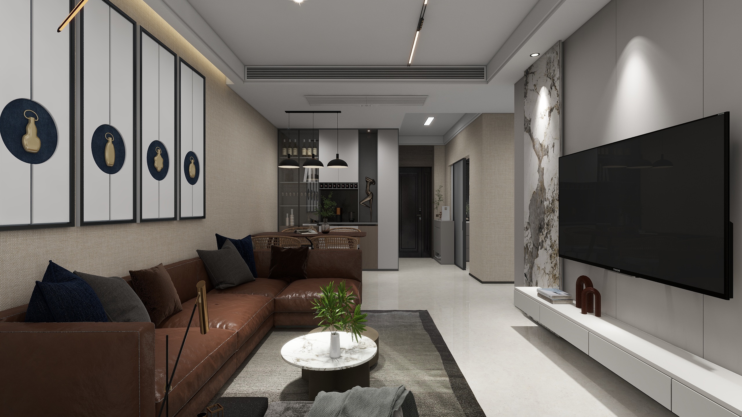 渔児海棠丶-海德公园88平米奶油混搭-装修设计方案