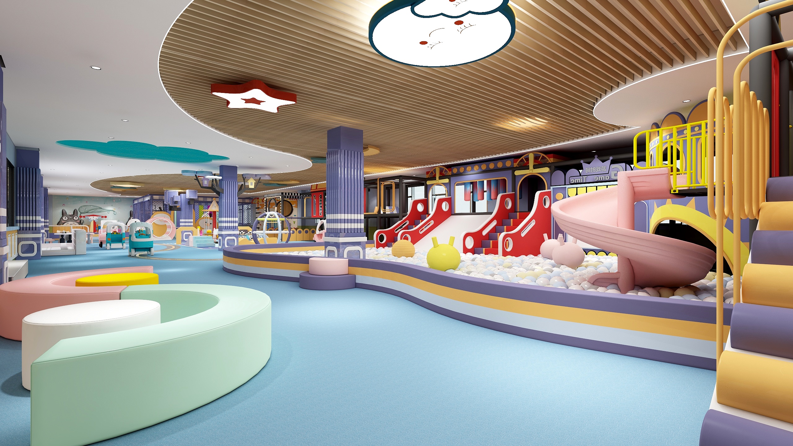 鱼儿网上游-职工之家儿童游乐场之休闲场所-装修设计方案