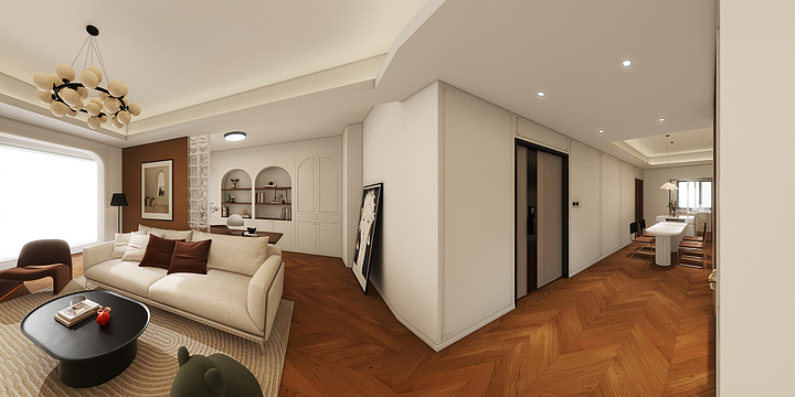 长沙安家木作家居有限公司-建发电建·江山悦法式-装修设计方案