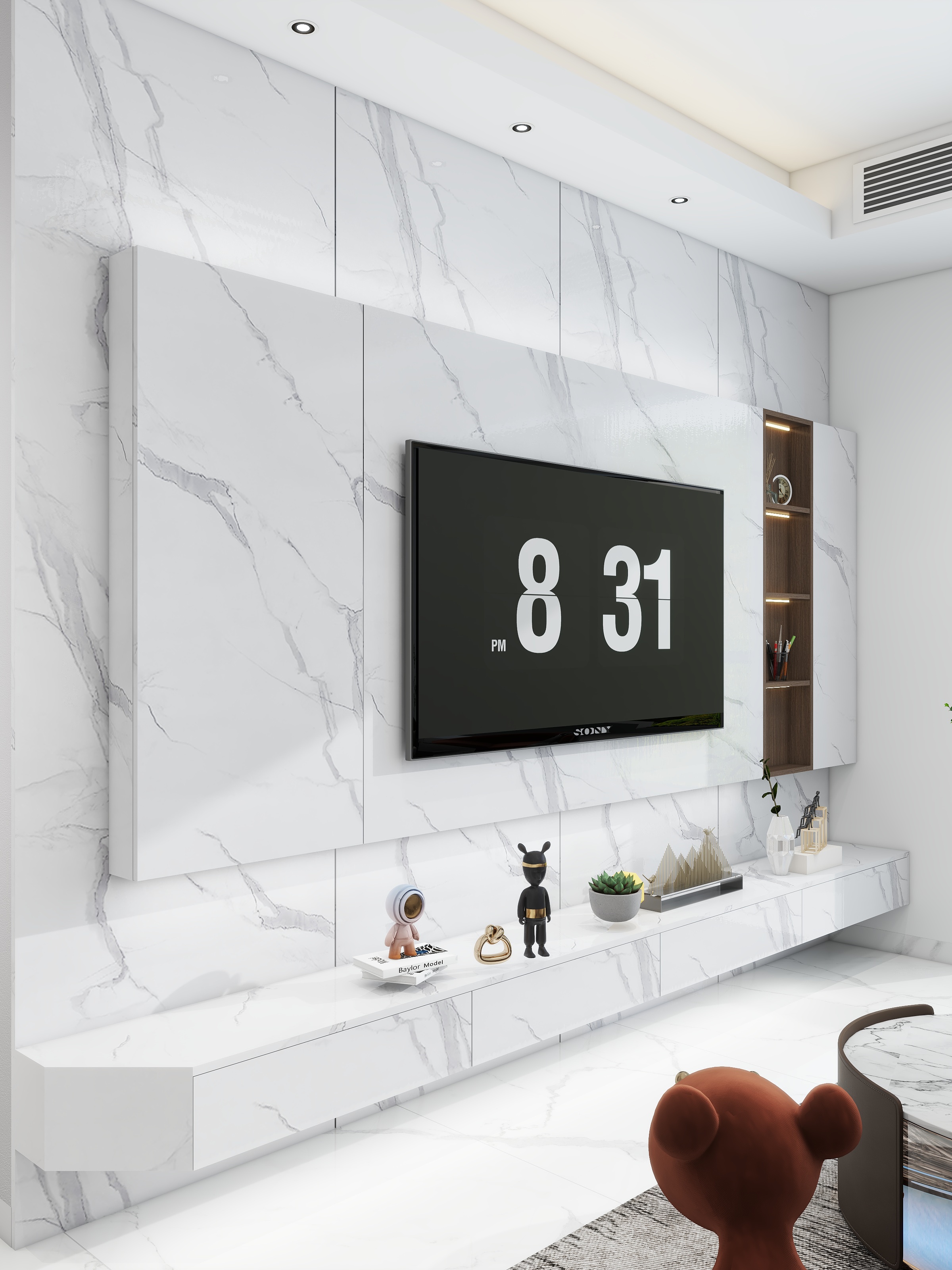 TKM设计-碧桂园天钻现代简约95㎡3室-装修设计方案