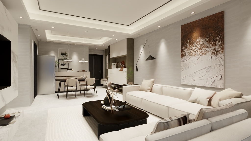 喝下午茶-华夏天玺7-2303-装修设计方案