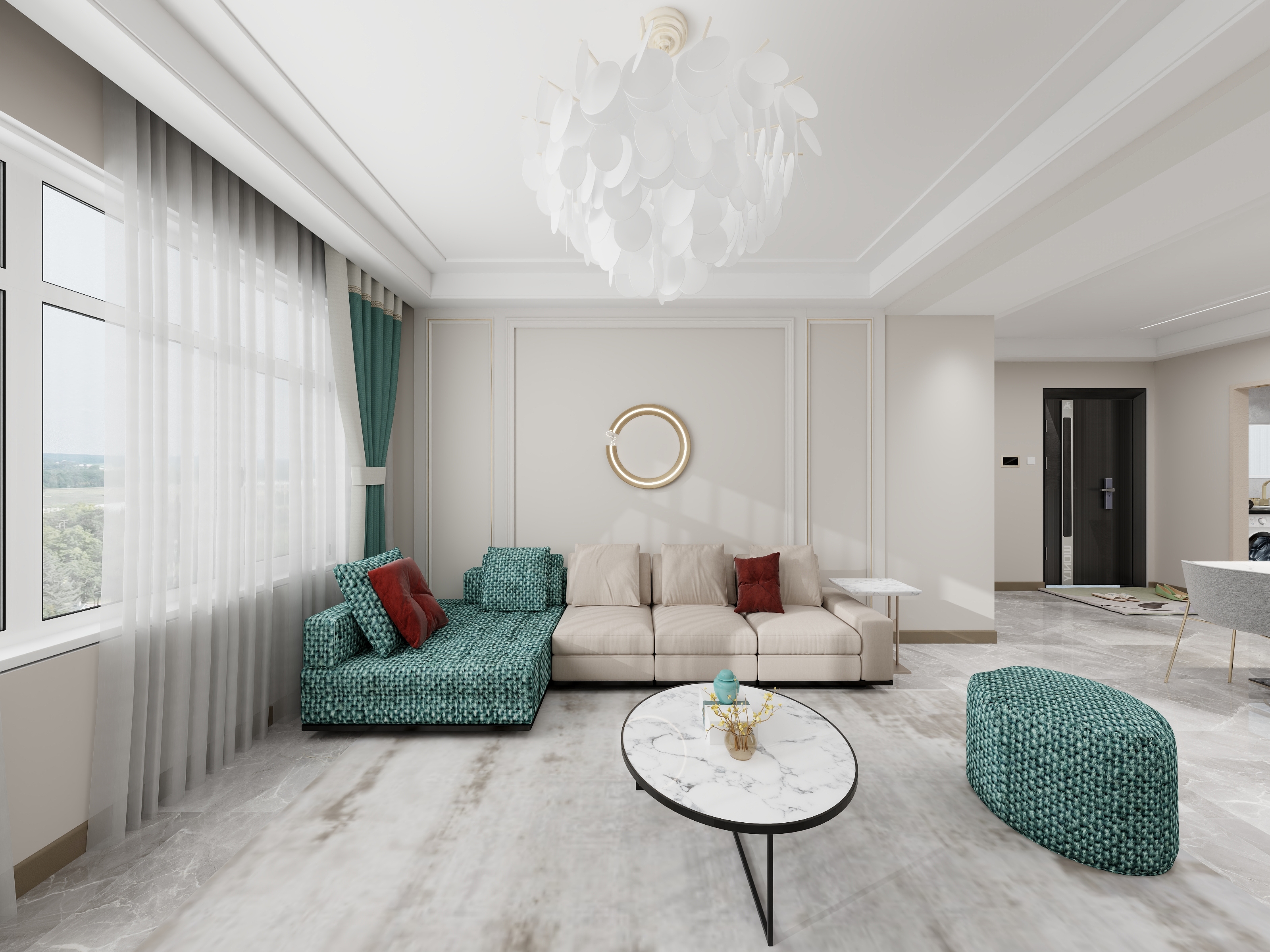 设计师台台-北欧116㎡2室-美庐装修效果图