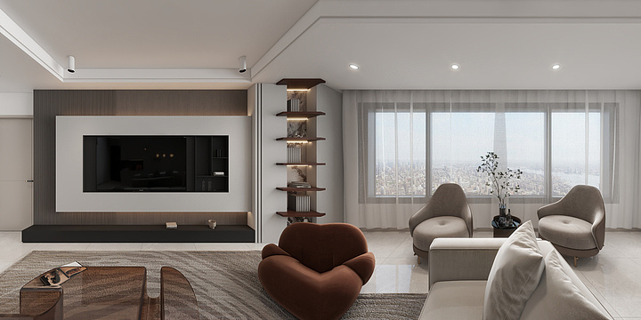 晚安...-新松·时光印125m²效果图-装修设计方案