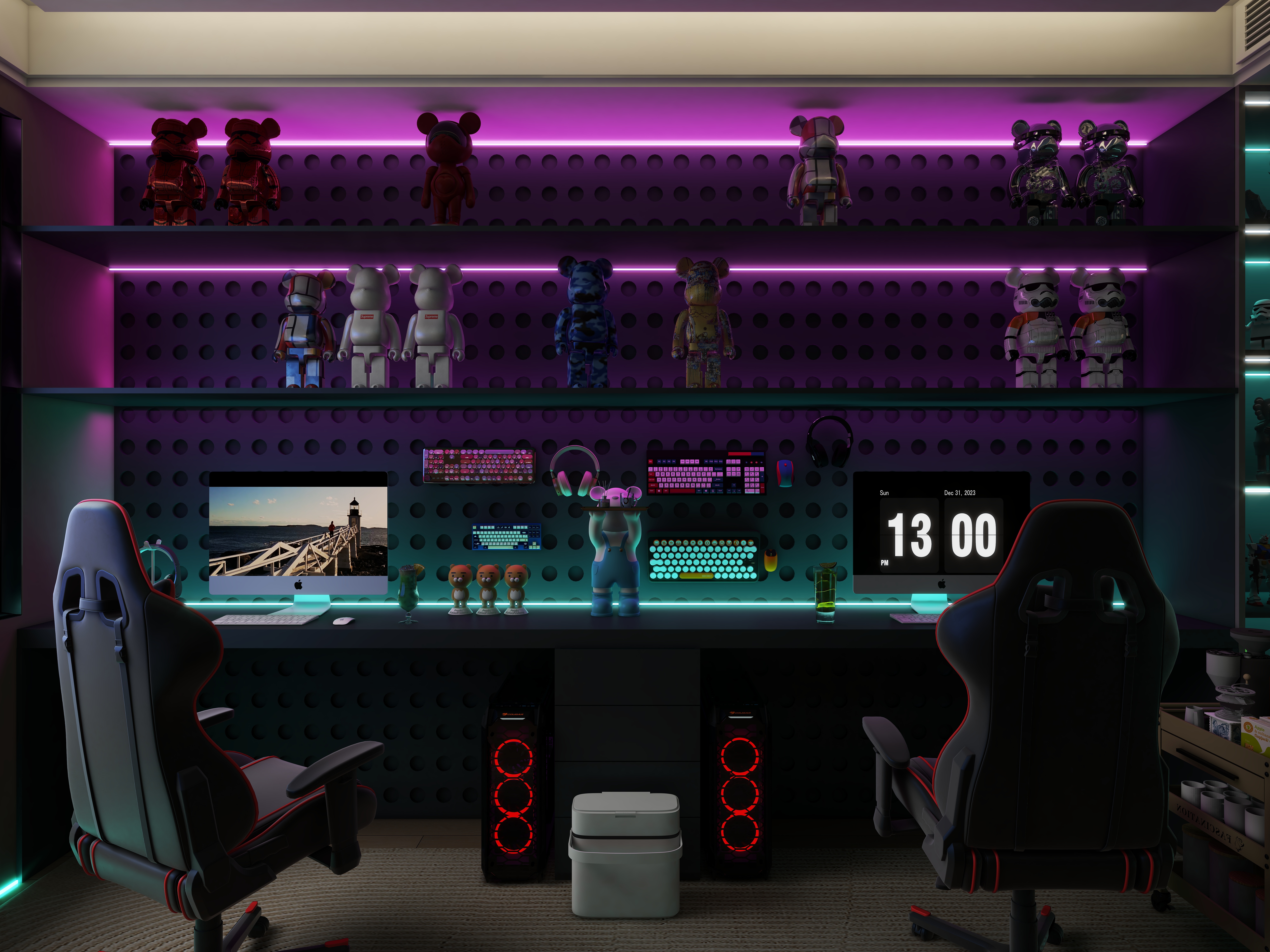 花海设计视觉表现-电竞房-装修设计方案