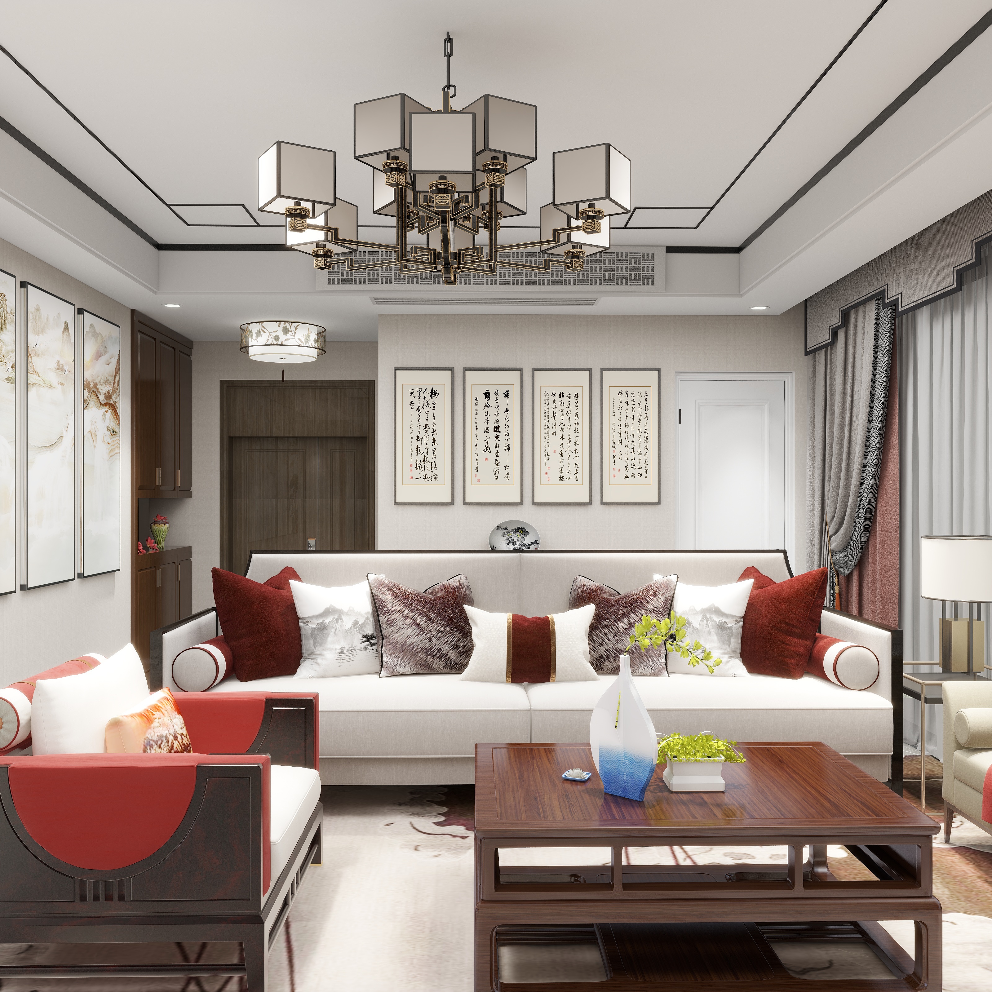 郭荣-龙湖千山新屿128㎡4室-装修设计方案