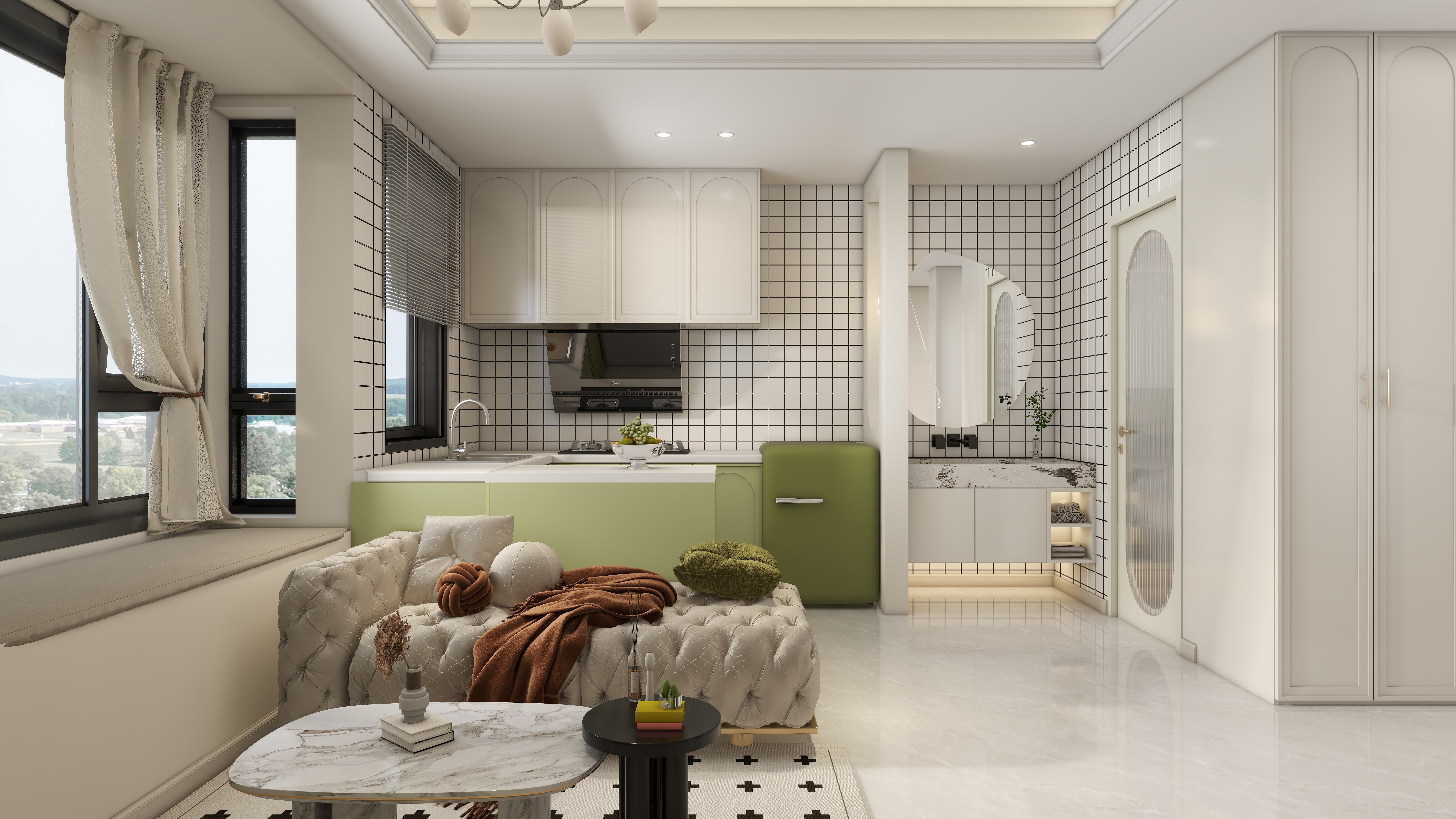 星空设计500一套-混搭31㎡装修效果图