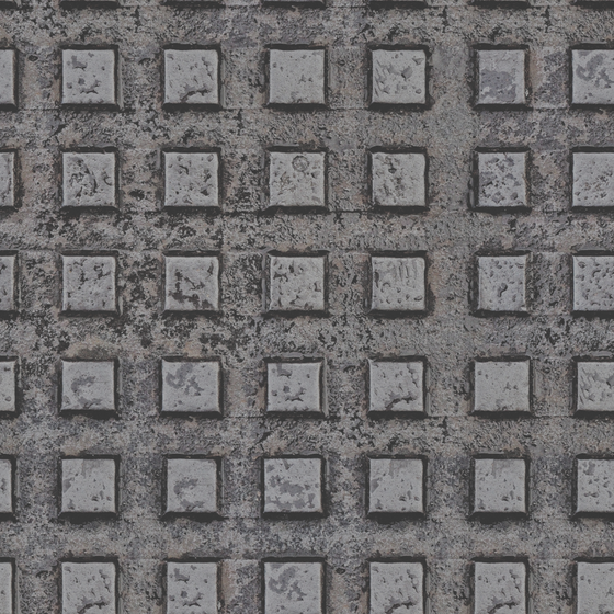 Gray Metal-Corrosion Grid 3D Model