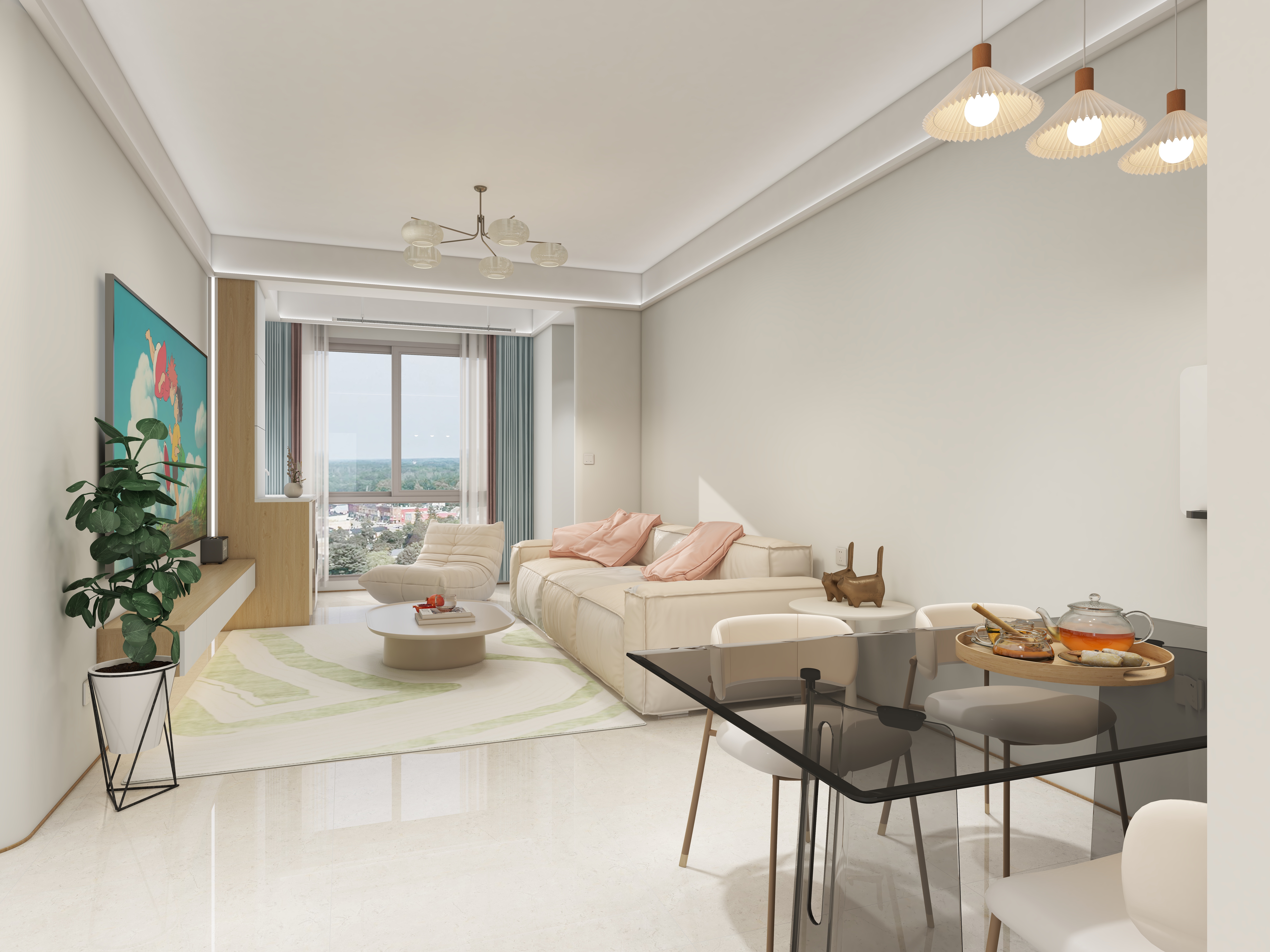 陈乐意-柳州01【北欧】83.00㎡3室2厅1卫1厨-投稿通过-装修设计方案