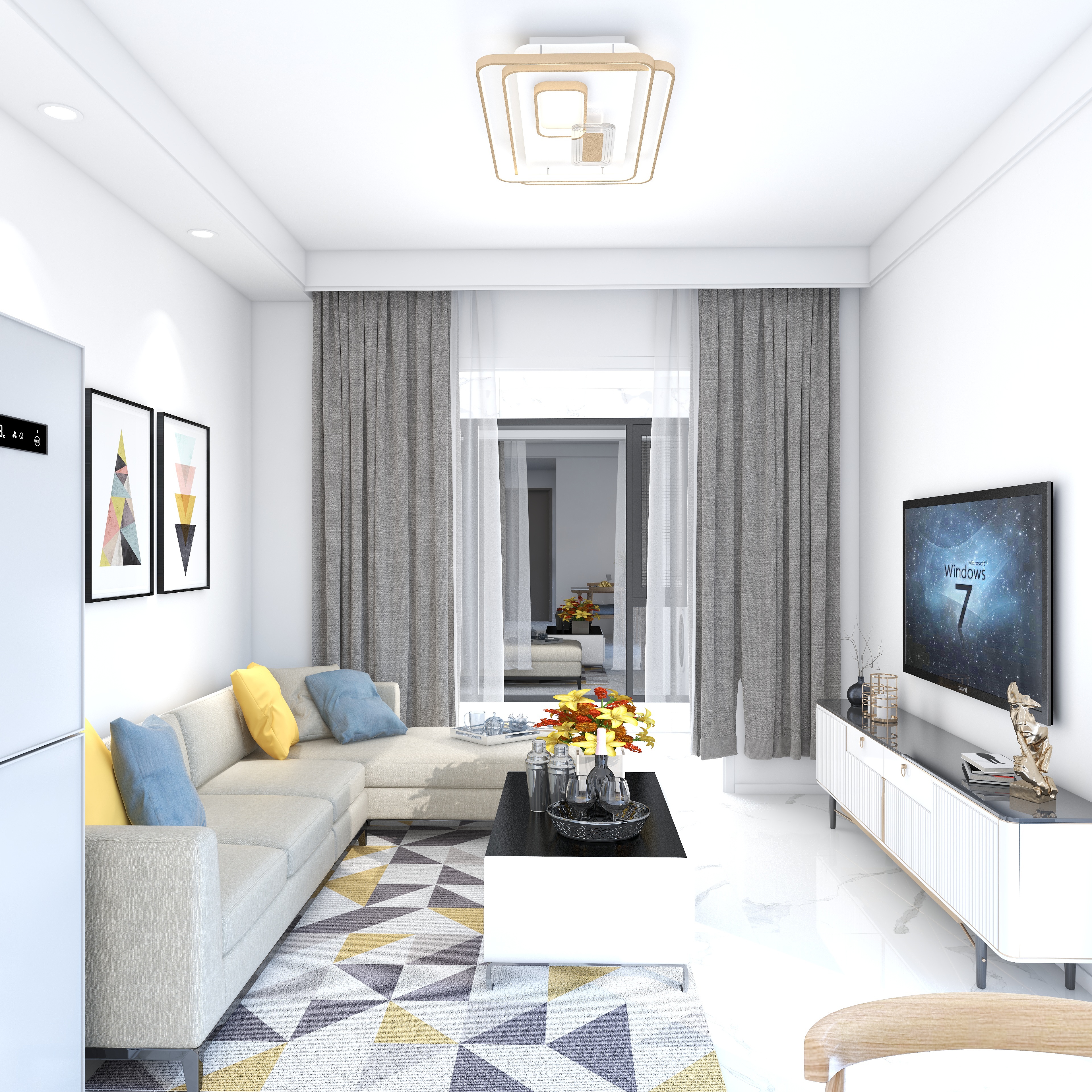 郑州赛都透明装修_张红运-大正水晶森林76㎡3居简约风装修效果图