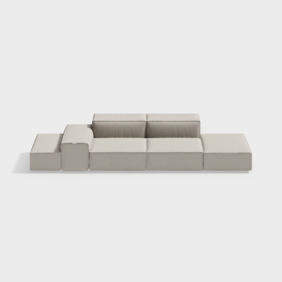 Straight row multi-person sofa