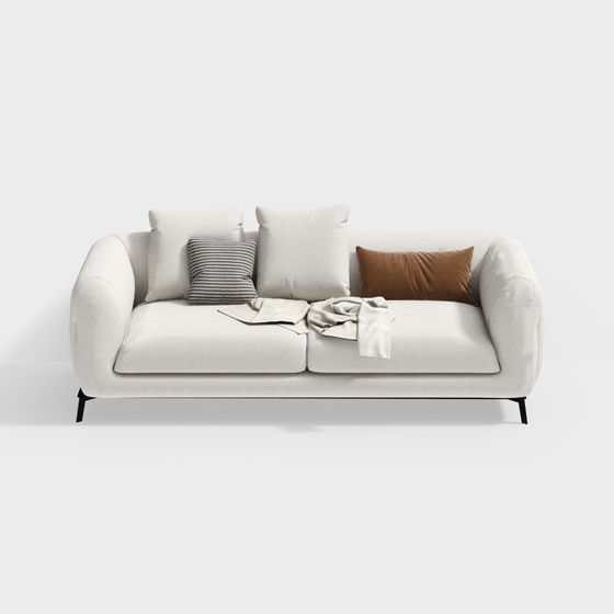 Modern straight double sofa