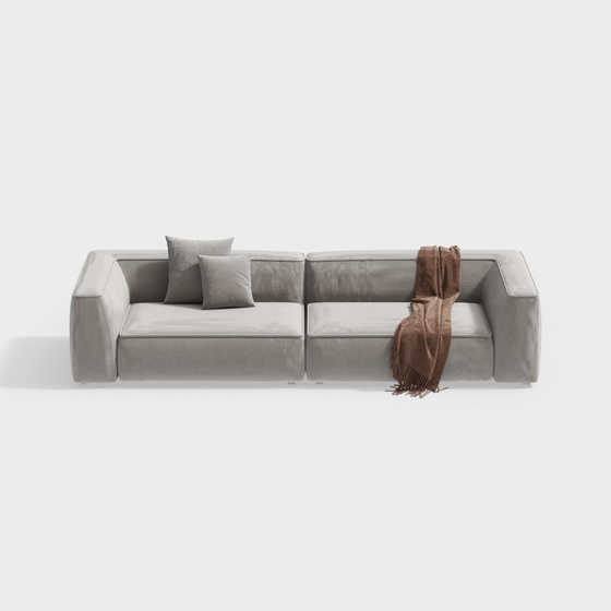 Modern straight double sofa