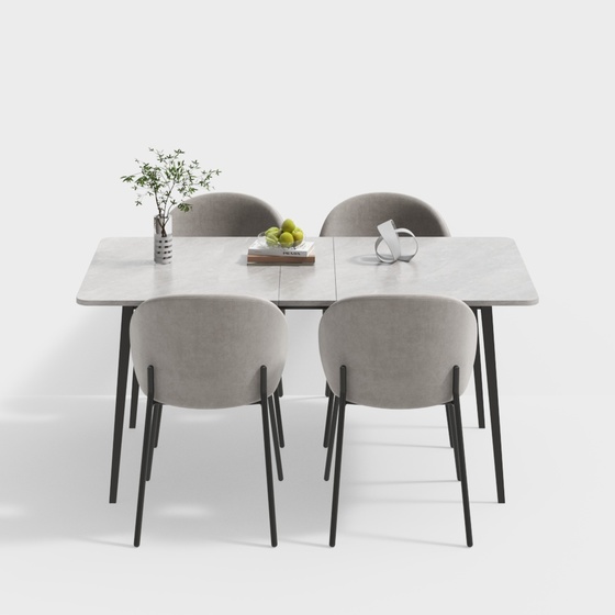 Modern dining table and chair set