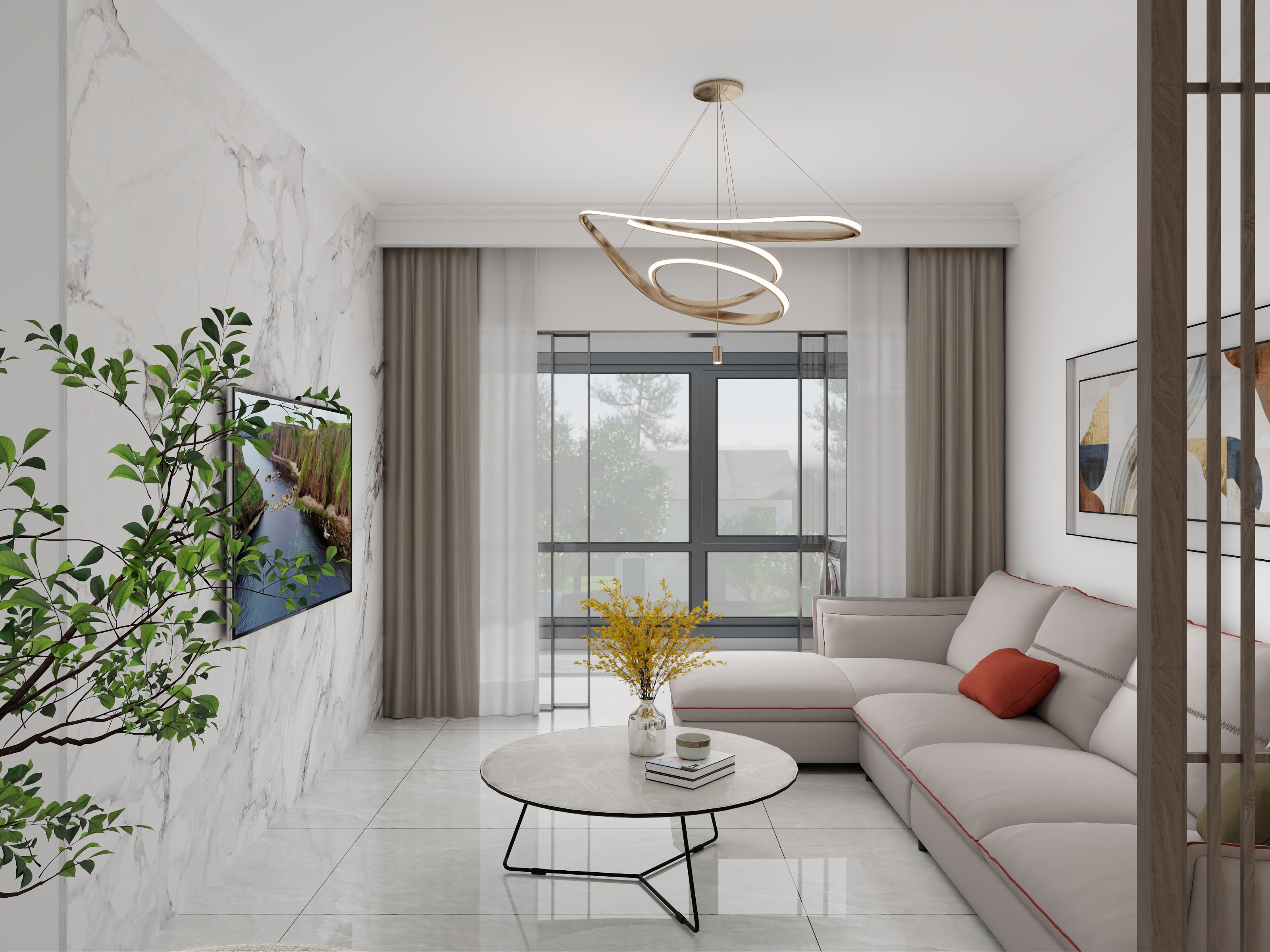 卓尚装饰设计-现代简约风东川路云海通津-装修设计方案