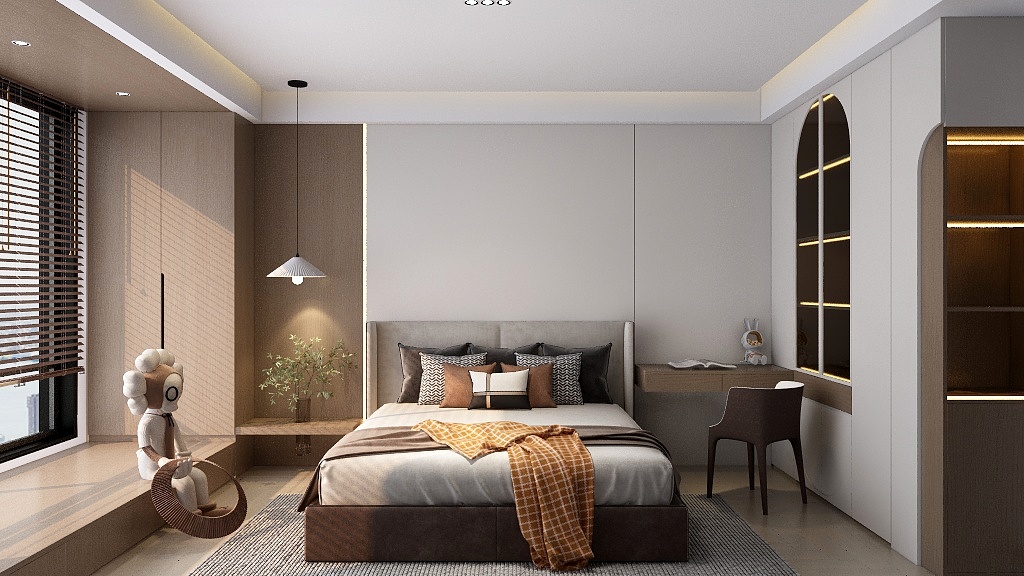 光头哥装修设计-简约定制衣柜-西安阿奎-装修设计方案