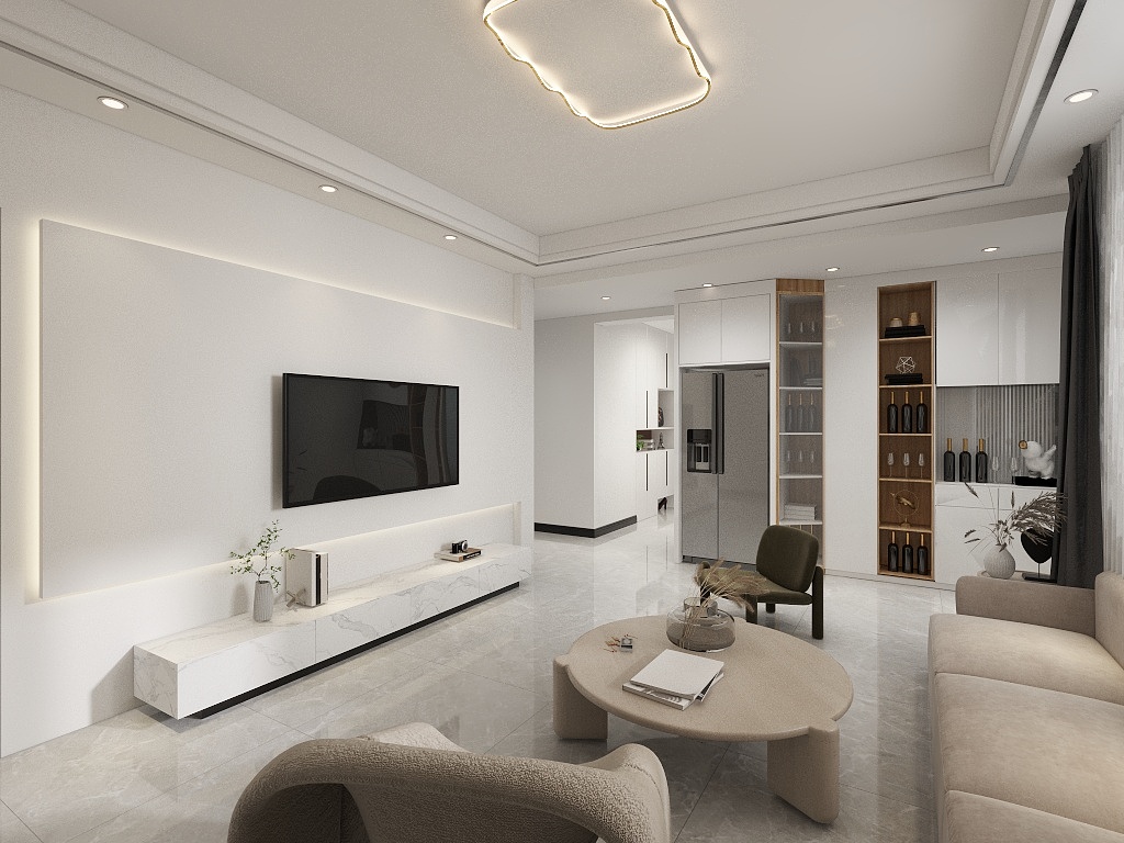 誓言全案设计-三室两厅 简约奶油风-装修设计方案