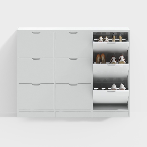 Modern diagonal shoe cabinet