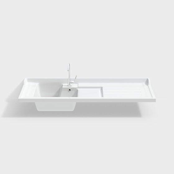 Modern washing machine cabinet integrated basin