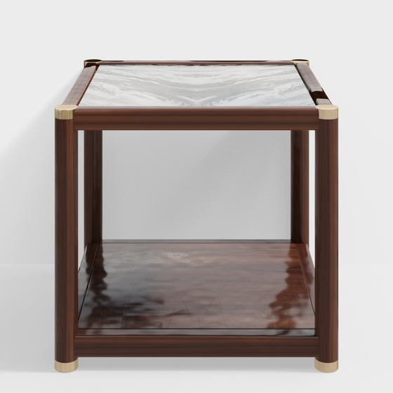 Chinese Side Table 3D Model in Brown for Memberships