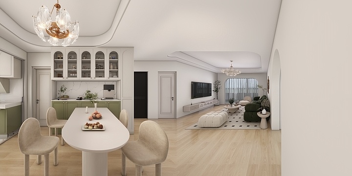 泰安居然兔宝宝全屋定制石辰-吾悦华府-装修设计方案