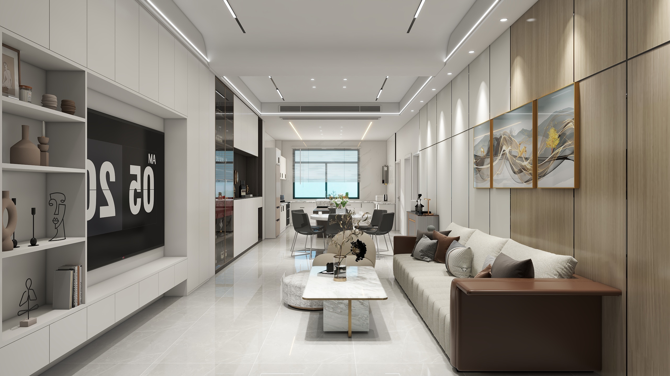 唐锐-温馨三室-浅色暖系-现代-装修设计方案