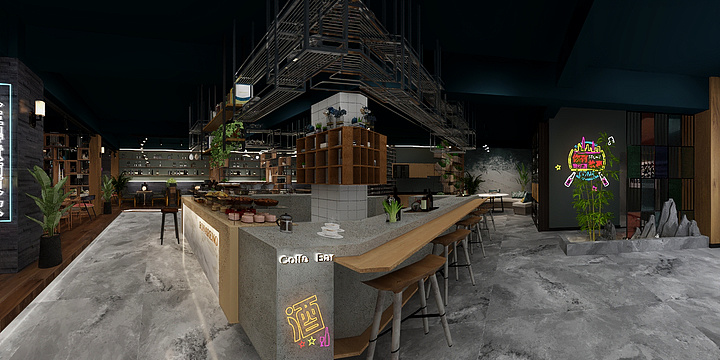 禹志斌-酒吧装修设计全景图-装修设计方案