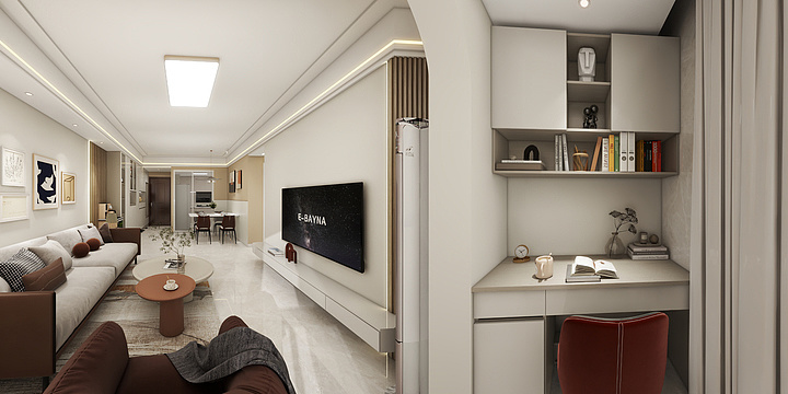 笔杆文艺-天怡庄园20楼套二-装修设计方案