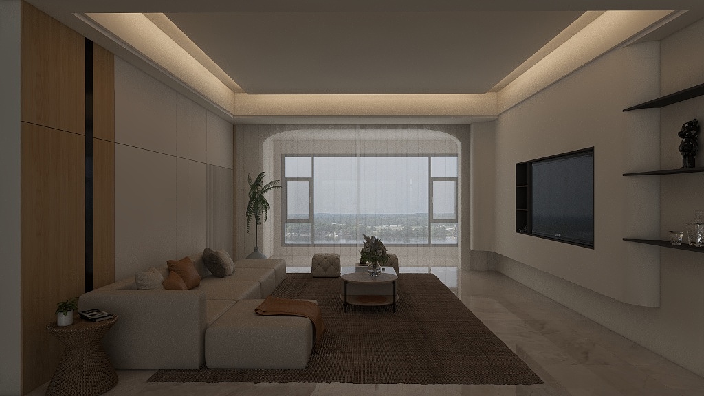 酥酥8-奶油风客餐厅9.9-装修设计方案