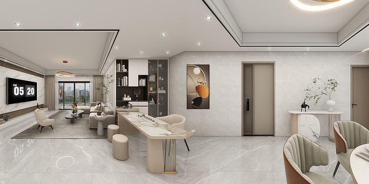 潮聲-《海市蜃楼》现代风格-装修设计方案