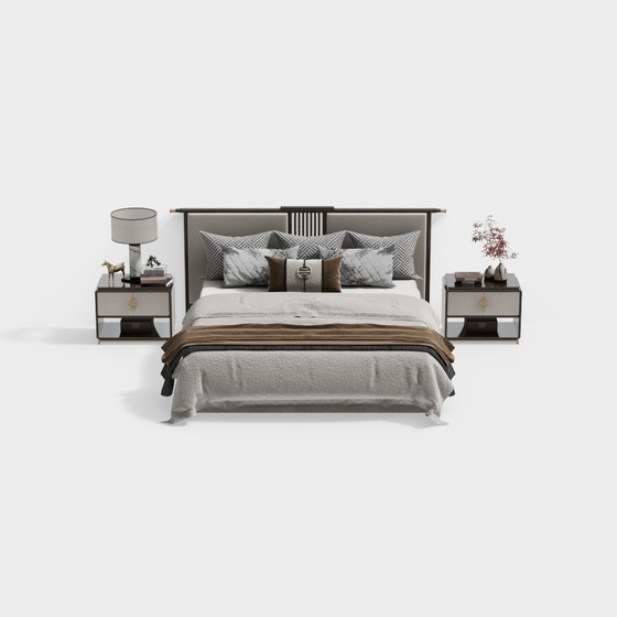 New Chinese Style Bedroom Combination