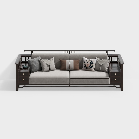 New Chinese style living room multi-person sofa