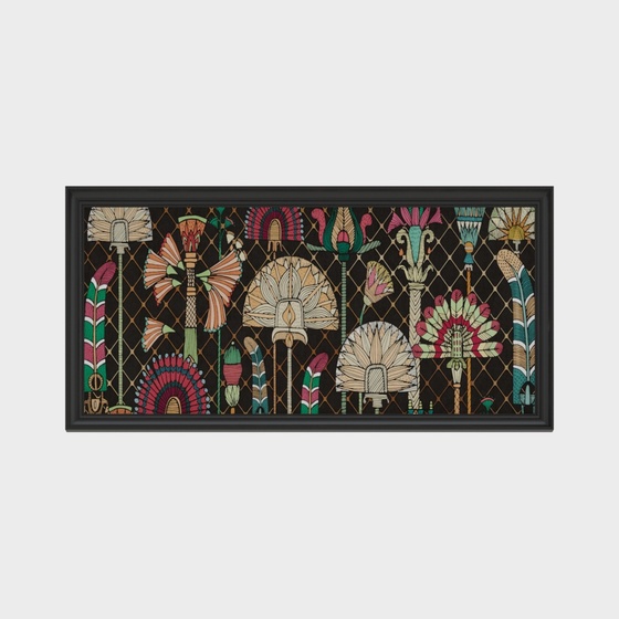 Green French Medieval Decorative Paintings 3D Model
