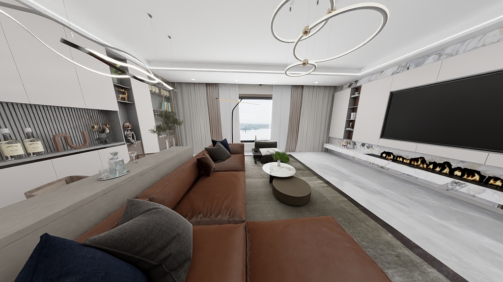 西洲暖-东辰润园.dwg轻奢风-副本-副本-装修设计方案