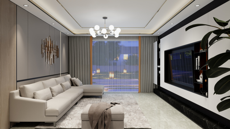 Contemporary Gray Living Room with Elegant Simplicity