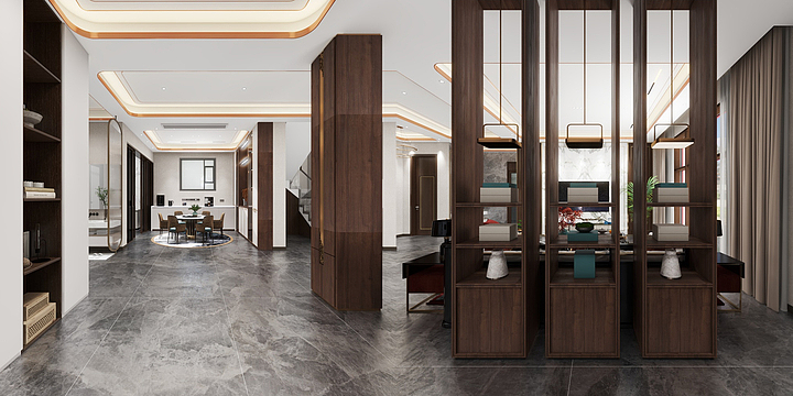 赵博的人生剪影-南乐别墅一层-装修设计方案