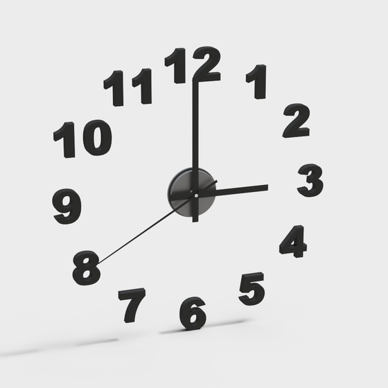 Modern minimalist iron wall clock