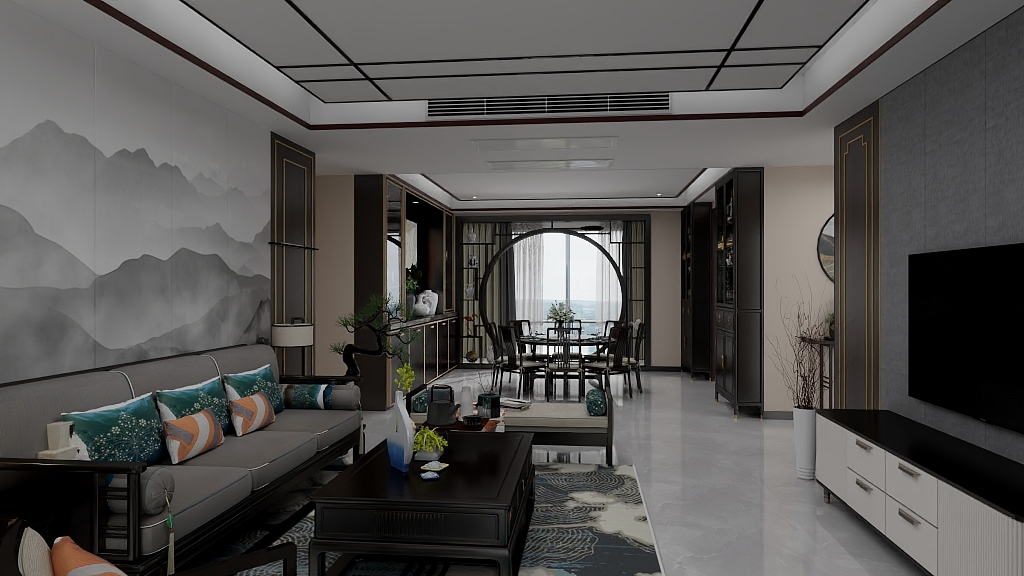 杰瑞杨-B2地块8#、9#楼1单元2号房三至顶层单户平面图-装修设计方案