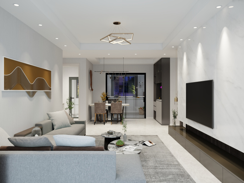 Scandinavian Gray Living Room Elegance