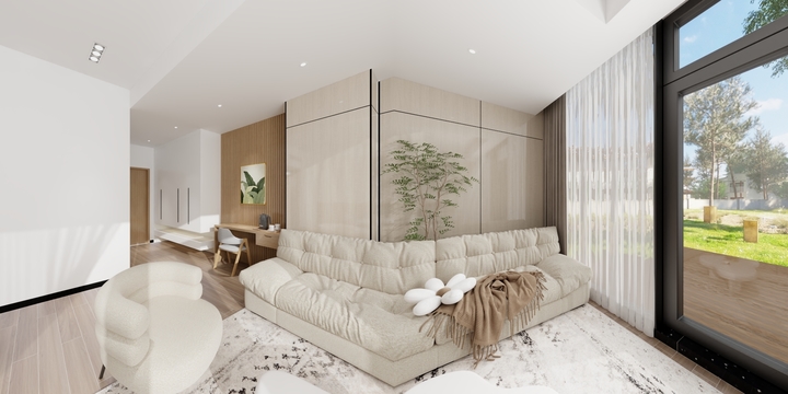 全案设计魏宇-清风园民宿一楼效果-装修设计方案