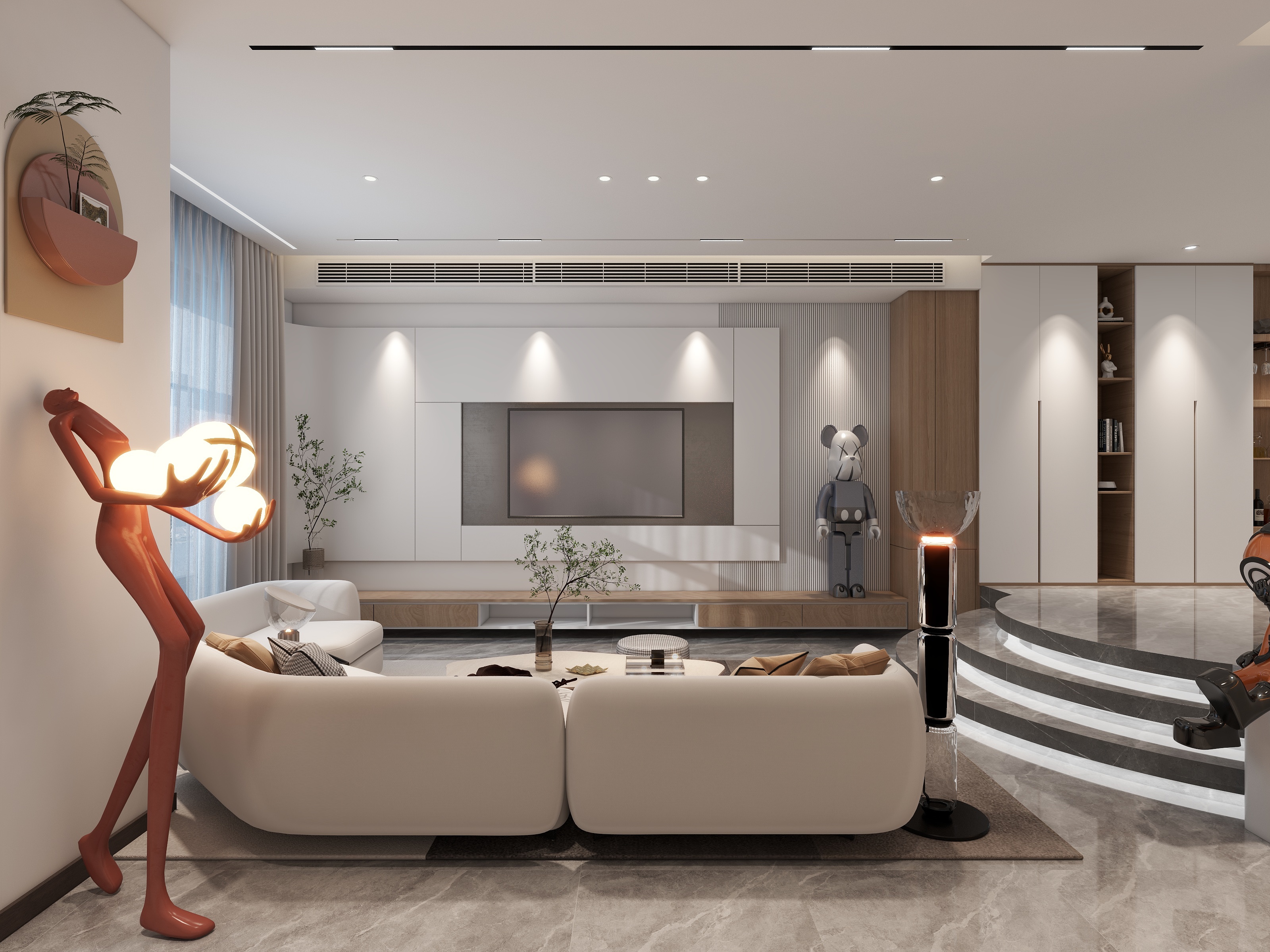 张玲0173-万科阁楼106平装修效果图