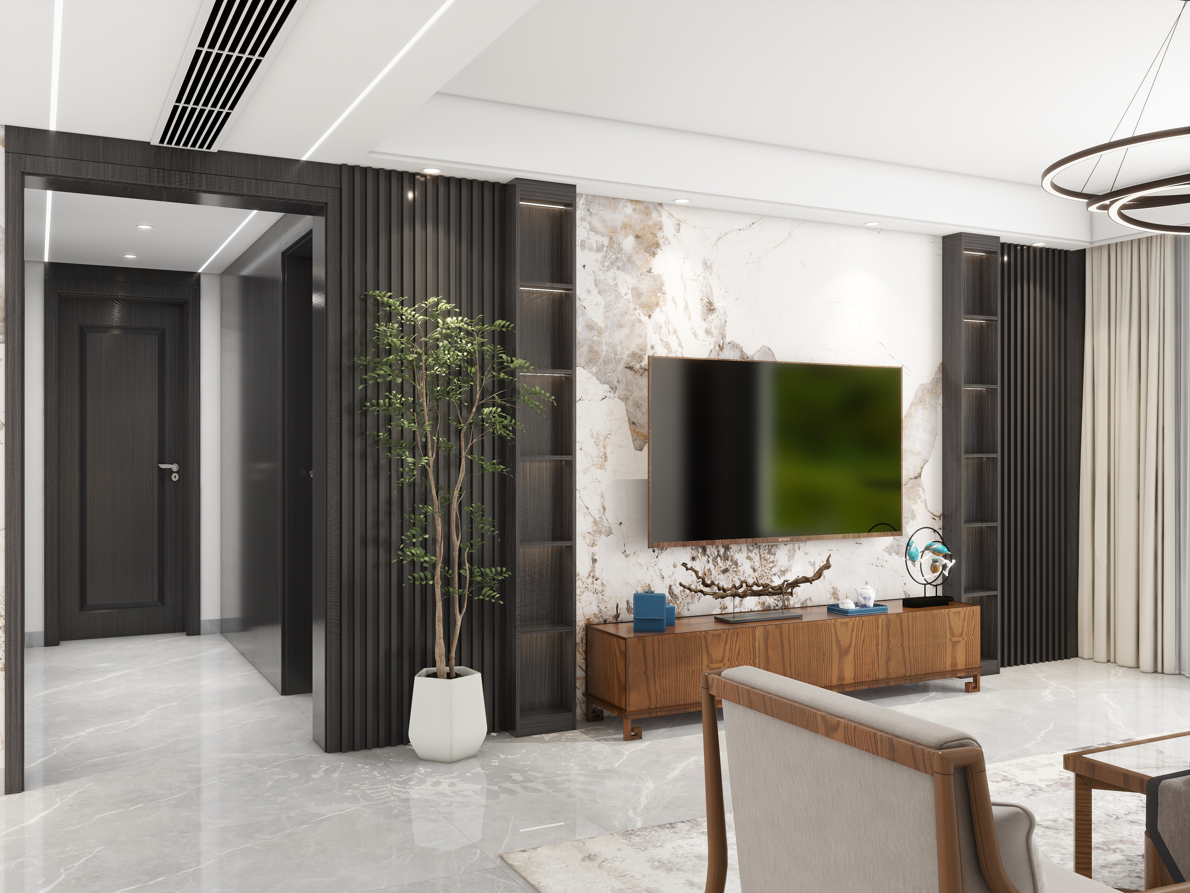 设计师楚巍-建安花园172平4室-1装修效果图