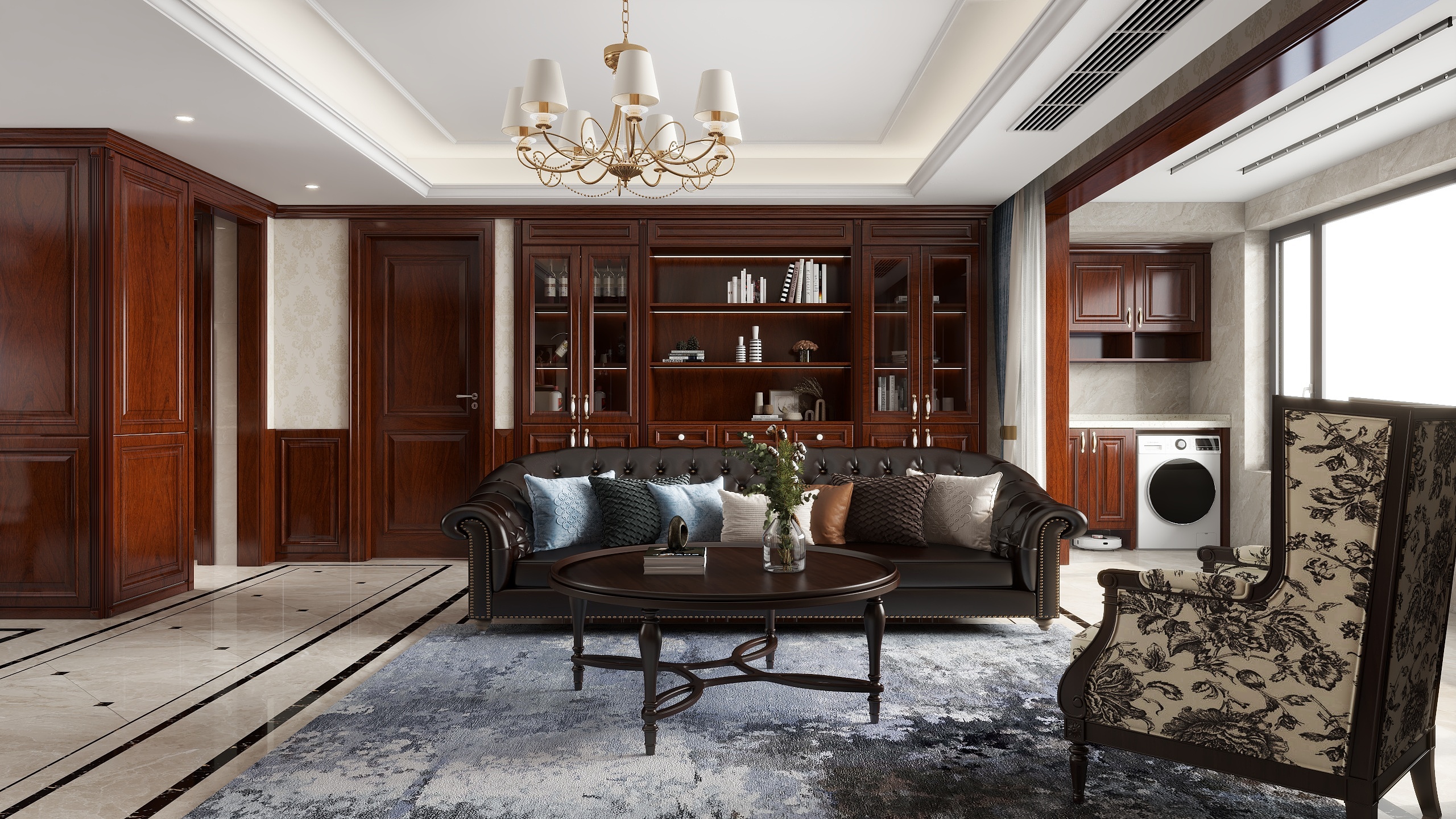 白云朵的味道-安建汉城源筑135㎡古典美式-装修设计方案